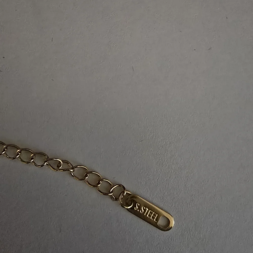 Gold Charm Bracelet with Pearl Accent